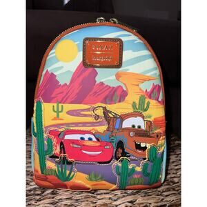 Loungefly Disney Pixar Cars Lightning McQueen and Mater Mini Backpack